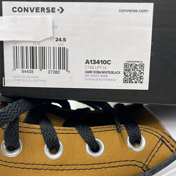 Converse WMNS CTAS LIFT HI
DARK SOBA/WHITE/BLACK A13410C Platforms Sneakers - Picture 16 of 16